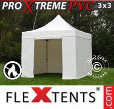 Pikateltta FleXtents Pro Xtreme 3x3m, Valkoinen 4 sivuseinää