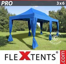Pikateltta FleXtents Pro 3x6m Sininen, sis. 6 koristeverhot