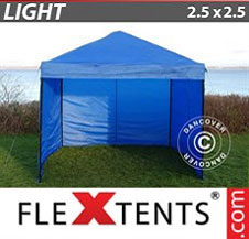 Pikateltta FleXtents Light 2,5x2,5m Sininen, sis. 4 sivuseinää